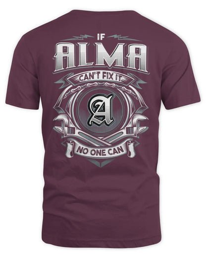 ALMA AP81-K4-626 - Personalized Ahmed Quote Apparel “If Ahmed Can't Fix It, No One Can” - Unisex Standard T-Shirt - Maroon