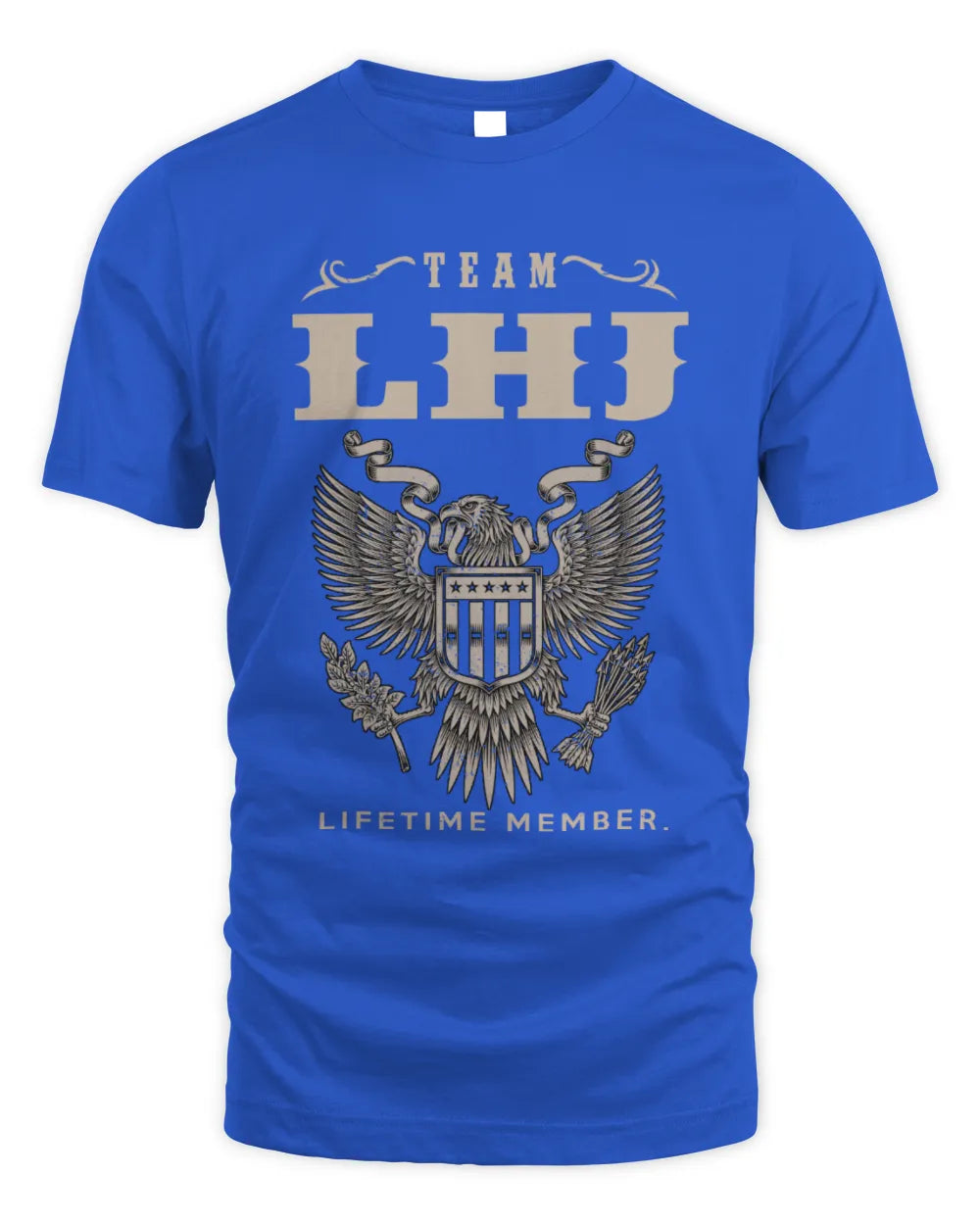 LHJ TP06-K82 – Personalized Classic Style Apparel “Team NAME Lifetime Member” - Unisex Standard T-Shirt - Royal