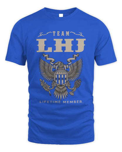 LHJ TP06-K82 – Personalized Classic Style Apparel “Team NAME Lifetime Member” - Unisex Standard T-Shirt - Royal