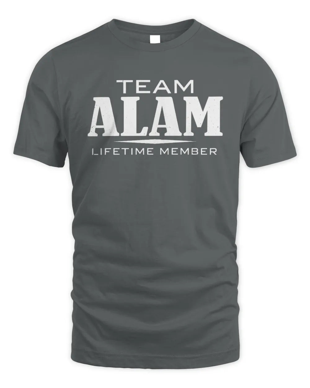 ALAM BL62-K4-128 - Personalized “Team NAME Lifetime Member” - Unisex Standard T-Shirt - Charcoal