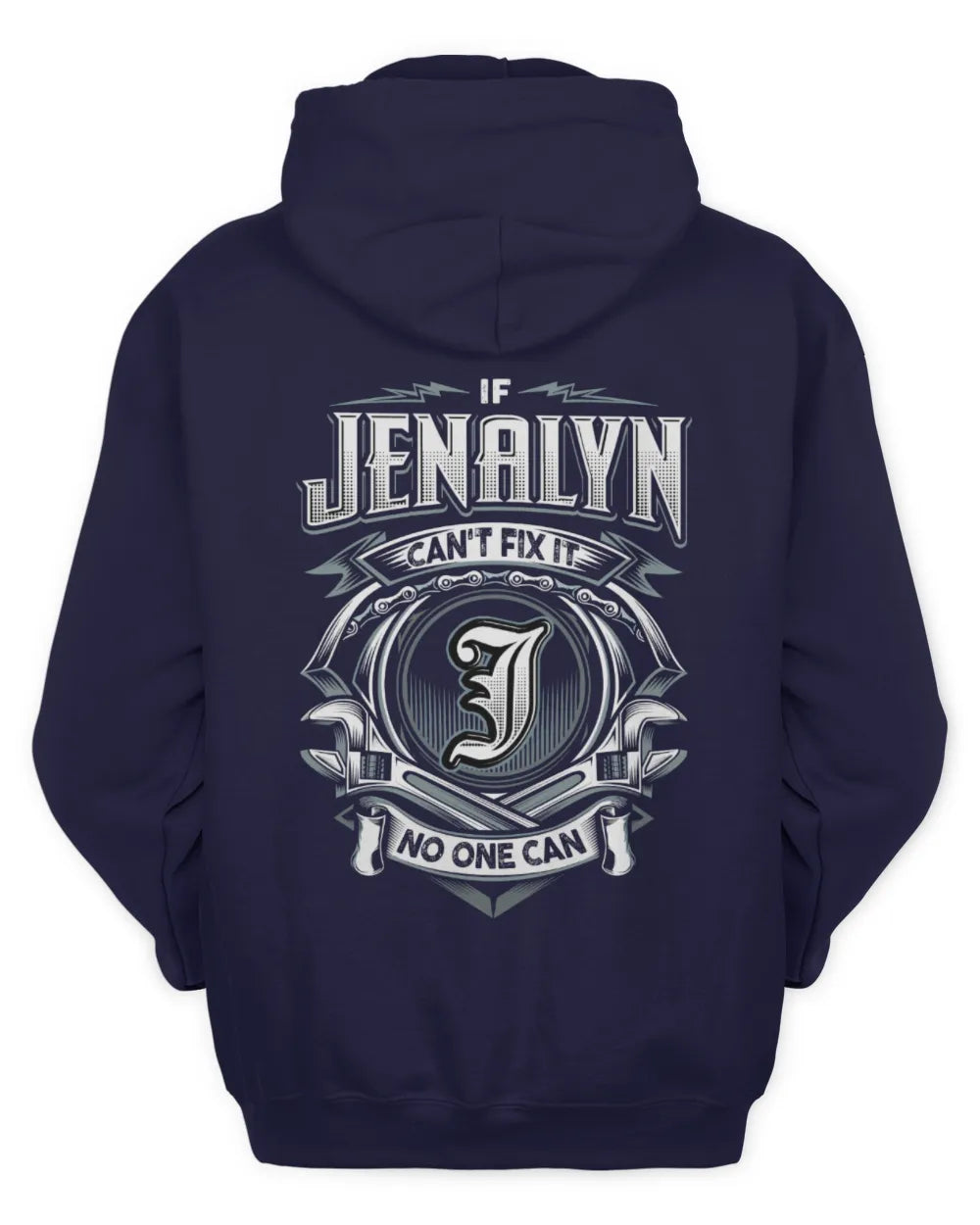 JENALYN AP81-K4-626 - Personalized Ahmed Quote Apparel “If Ahmed Can't Fix It, No One Can” - Unisex Hoodie - Navy