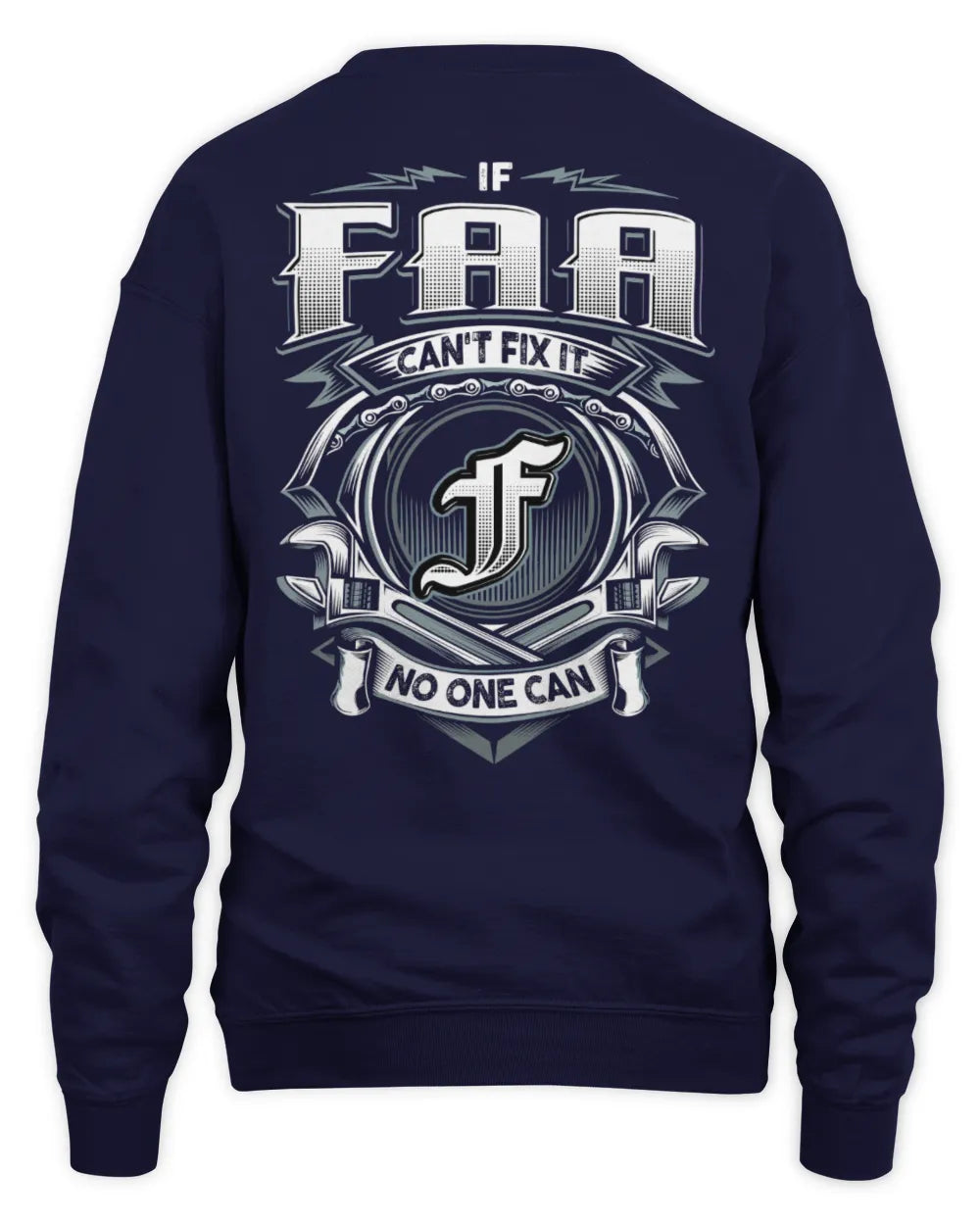 FAA AP81-K4-626 - Personalized Ahmed Quote Apparel “If Ahmed Can't Fix It, No One Can” - Unisex Sweatshirt - Navy