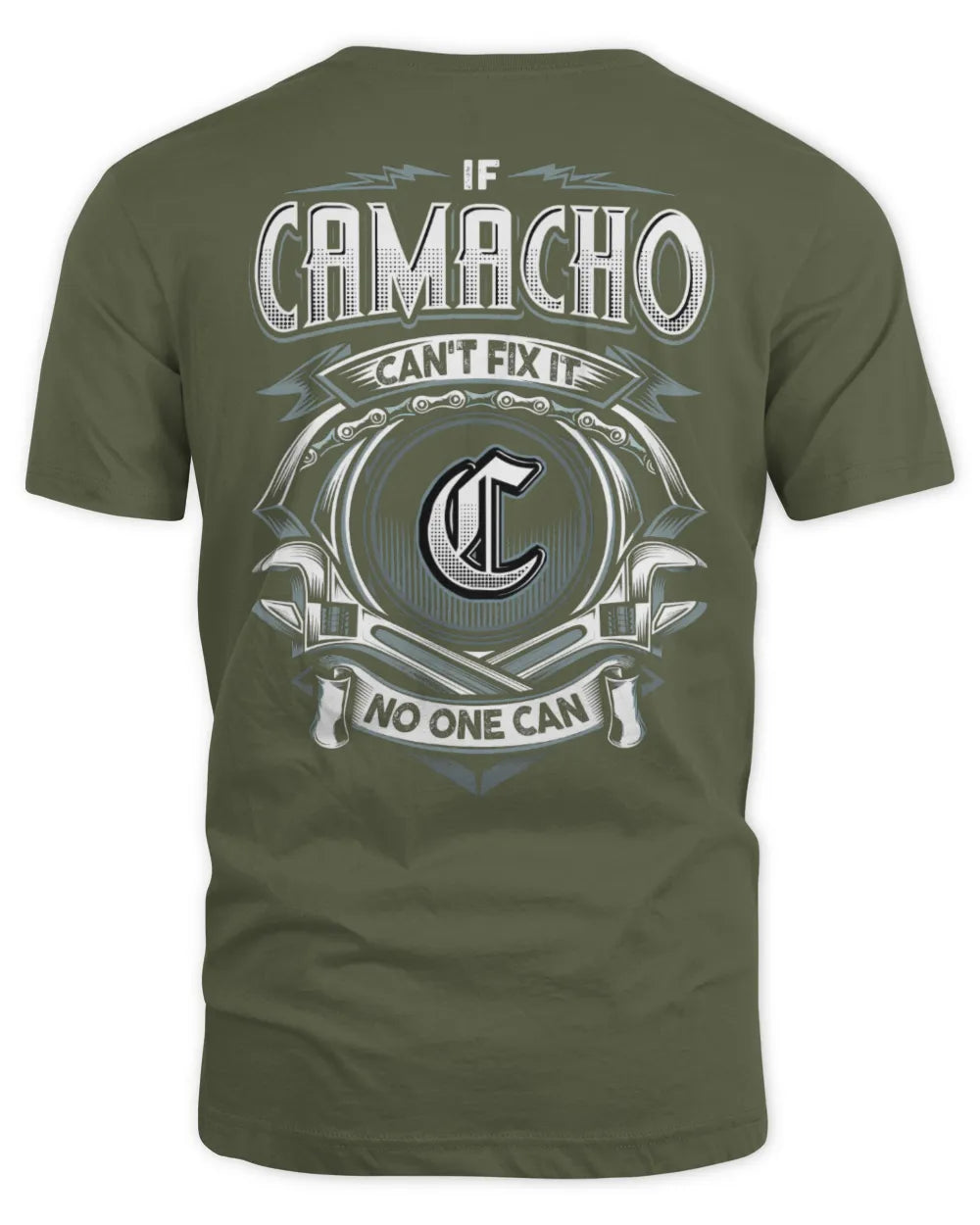 CAMACHO AP81-K4-626 - Personalized Ahmed Quote Apparel “If Ahmed Can't Fix It, No One Can” - Unisex Standard T-Shirt - Military Green