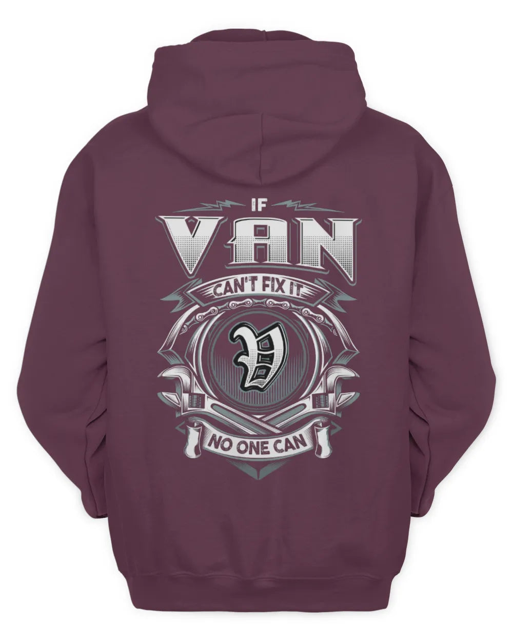 VAN AP81-K4-626 - Personalized Ahmed Quote Apparel “If Ahmed Can't Fix It, No One Can” - Unisex Hoodie - Maroon