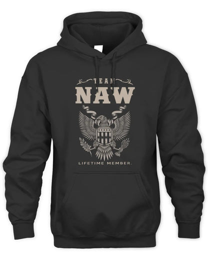 NAW TP06-K82 – Personalized Classic Style Apparel “Team NAME Lifetime Member” - Unisex Hoodie - Black