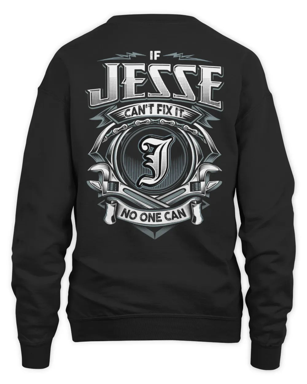 JESSE AP81-K4-626 - Personalized Ahmed Quote Apparel “If Ahmed Can't Fix It, No One Can” - Unisex Sweatshirt - Black
