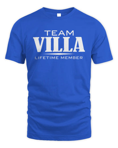 VILLA BL62-K4-128 - Personalized “Team NAME Lifetime Member” - Unisex Standard T-Shirt - Royal