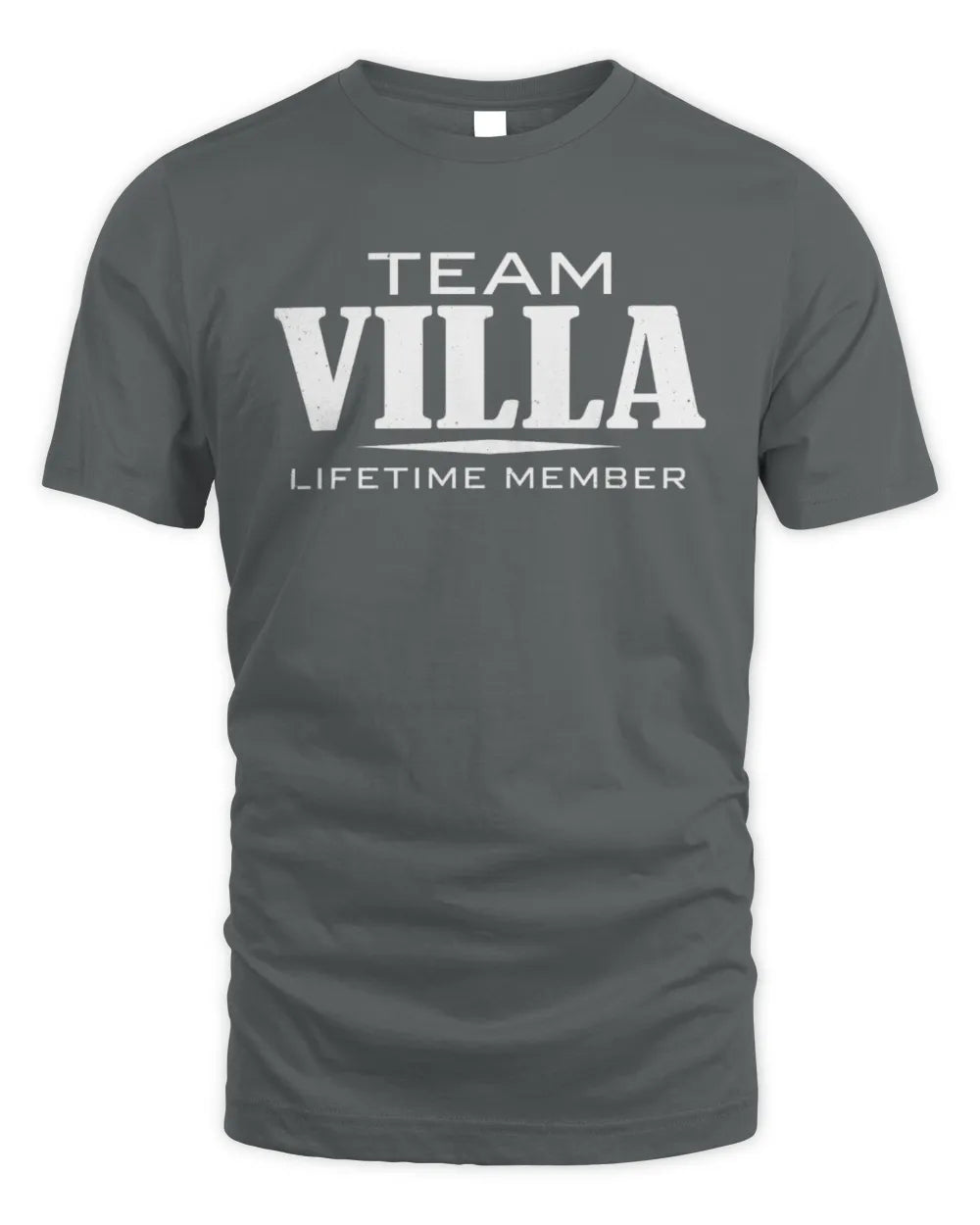 VILLA BL62-K4-128 - Personalized “Team NAME Lifetime Member” - Unisex Standard T-Shirt - Charcoal