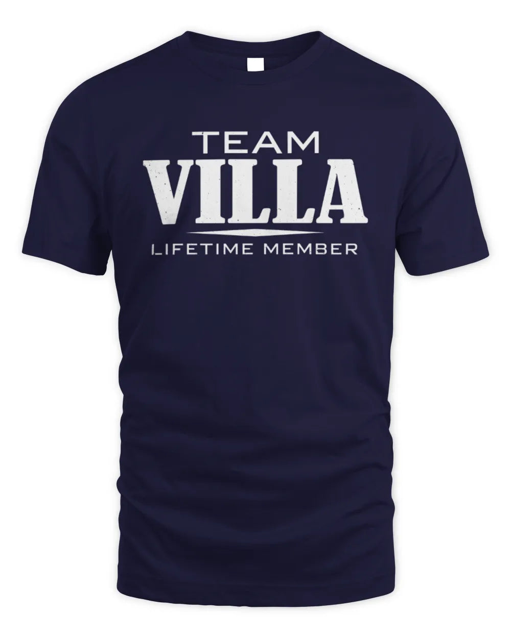 VILLA BL62-K4-128 - Personalized “Team NAME Lifetime Member” - Unisex Standard T-Shirt - Navy