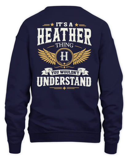 HEATHER KT06-M008 It’s a [NAME] Thing – You Wouldn’t Understand | Personalized Vintage T-Shirt - Unisex Sweatshirt - Navy