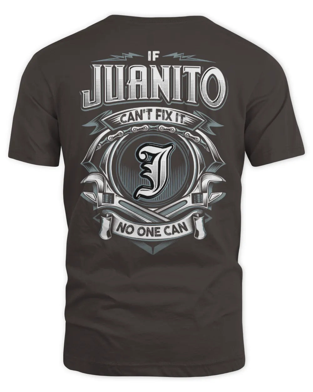 JUANITO AP81-K4-626 - Personalized Ahmed Quote Apparel “If Ahmed Can't Fix It, No One Can” - Unisex Standard T-Shirt - Dark Chocolate