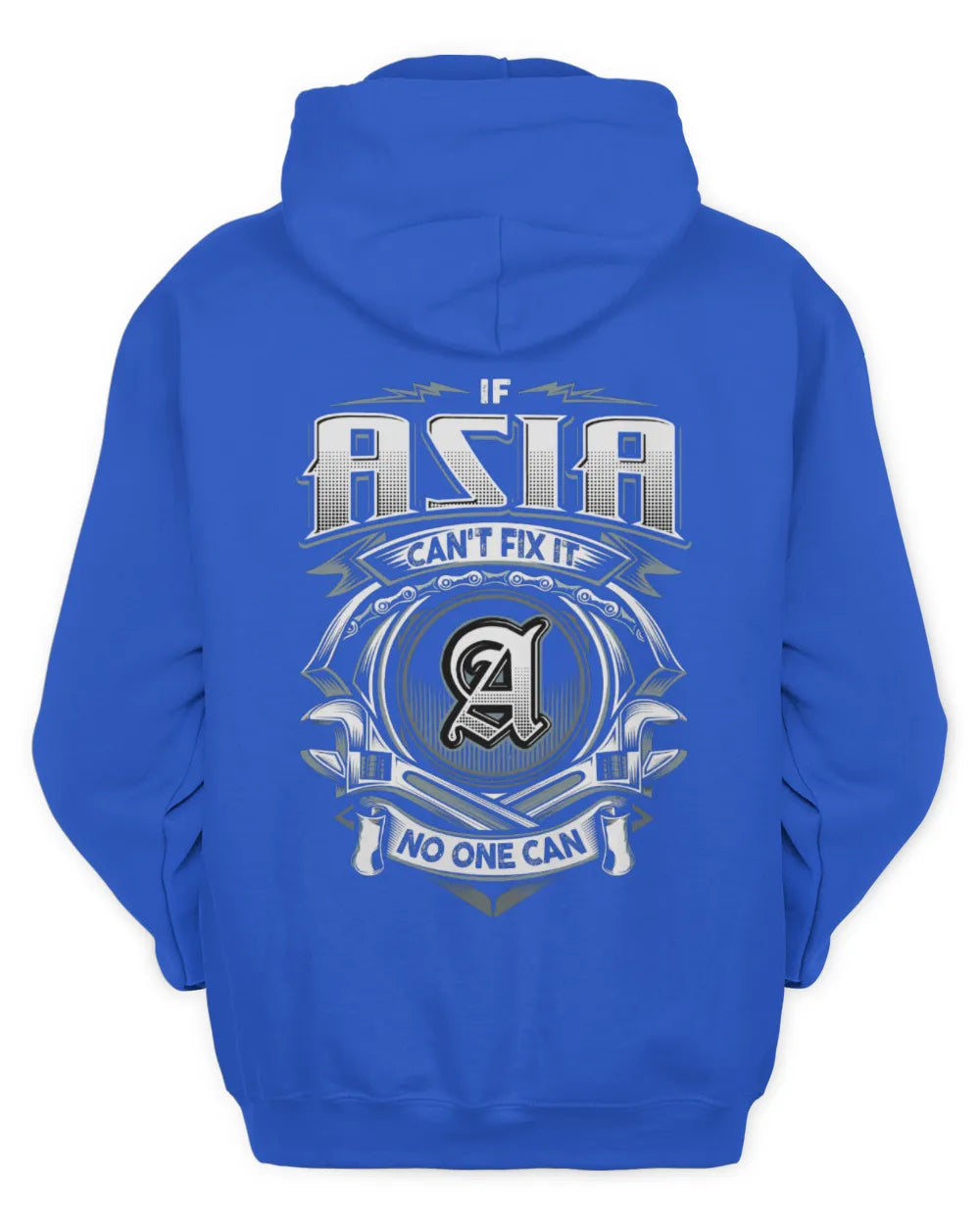 ASIA AP81-K4-626 - Personalized Ahmed Quote Apparel “If Ahmed Can't Fix It, No One Can” - Unisex Hoodie - Royal