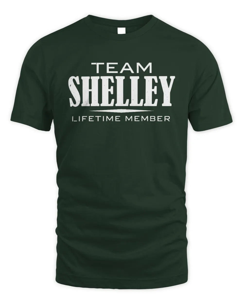 SHELLEY BL62-K4-128 - Personalized “Team NAME Lifetime Member” - Unisex Standard T-Shirt - Forest Green