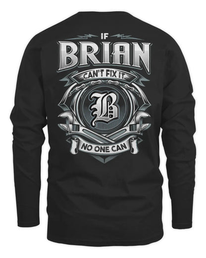 BRIAN AP81-K4-626 - Personalized Ahmed Quote Apparel “If Ahmed Can't Fix It, No One Can” - Men's Long Sleeved T-Shirt - Black