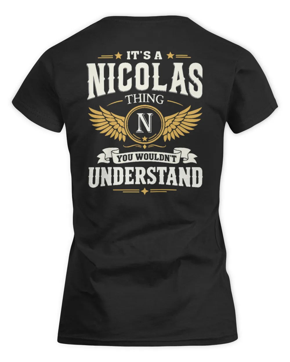 NICOLAS KT06-M008 It’s a [NAME] Thing – You Wouldn’t Understand | Personalized Vintage T-Shirt - Women's Standard T-Shirt - Black