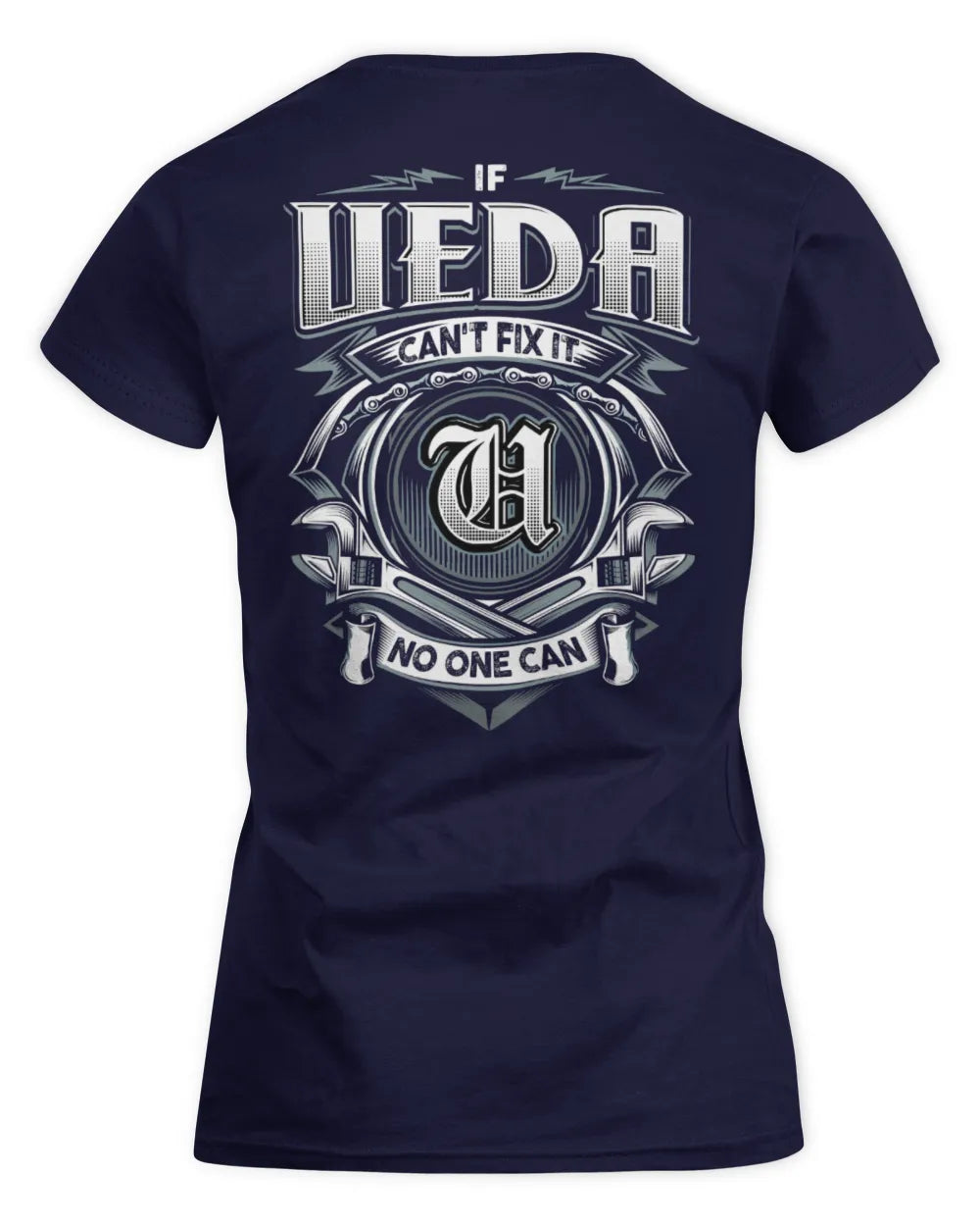 UEDA AP81-K4-626 - Personalized Ahmed Quote Apparel “If Ahmed Can't Fix It, No One Can” - Women's Standard T-Shirt - Navy