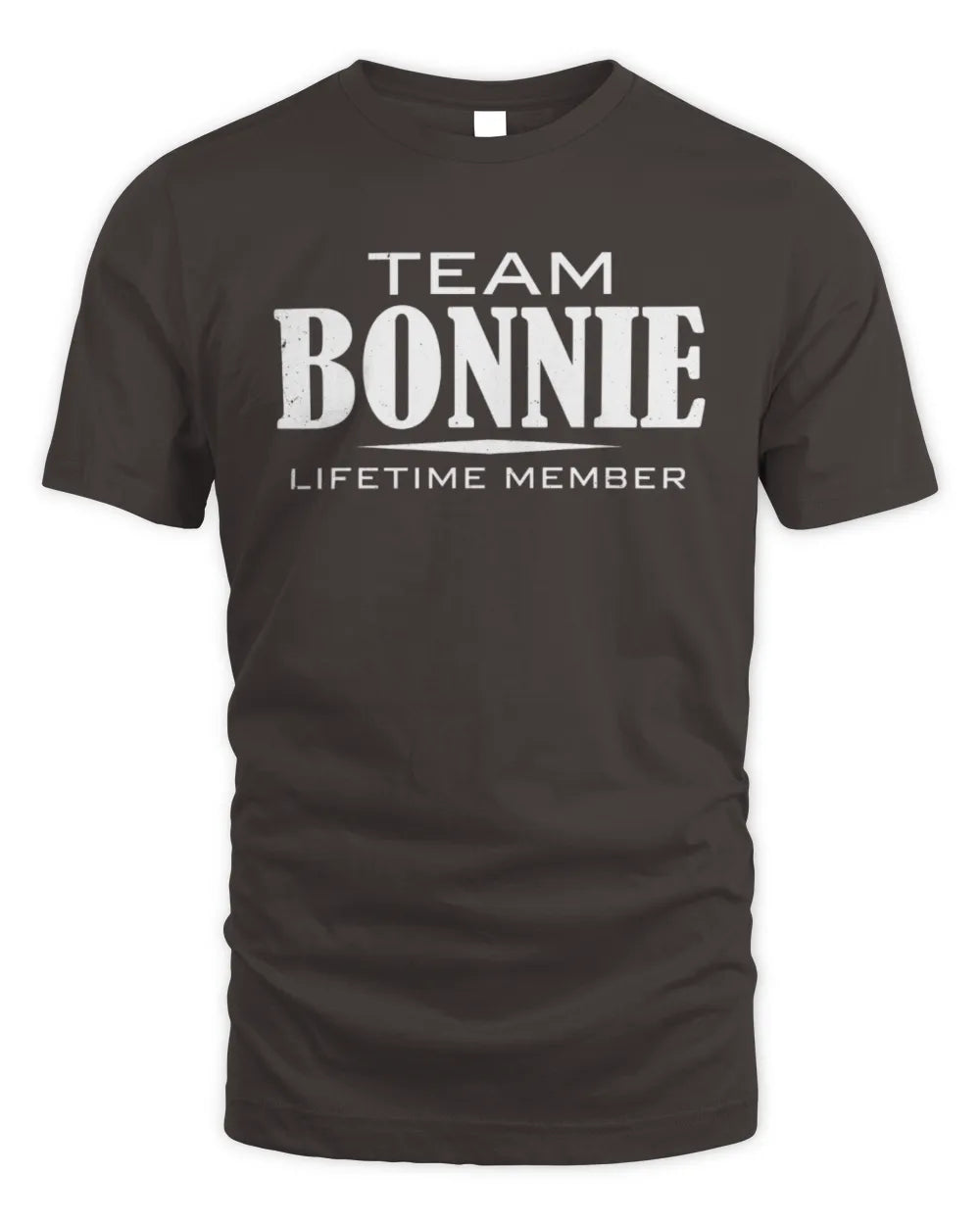 BONNIE BL62-K4-128 - Personalized “Team NAME Lifetime Member” - Unisex Standard T-Shirt - Dark Chocolate