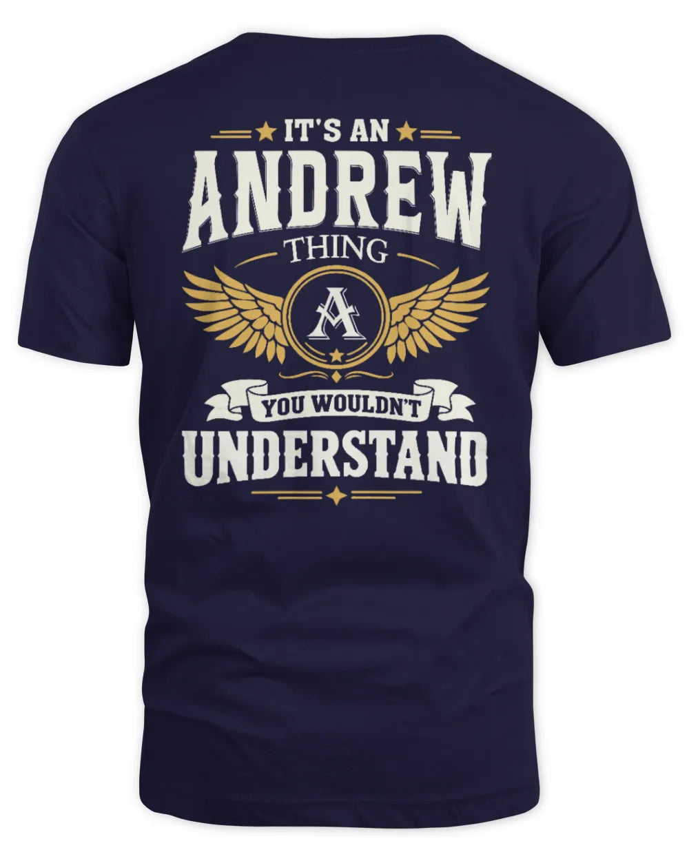 ANDREW KT06-M008 It’s a [NAME] Thing – You Wouldn’t Understand | Personalized Vintage T-Shirt - Unisex Standard T-Shirt - Navy