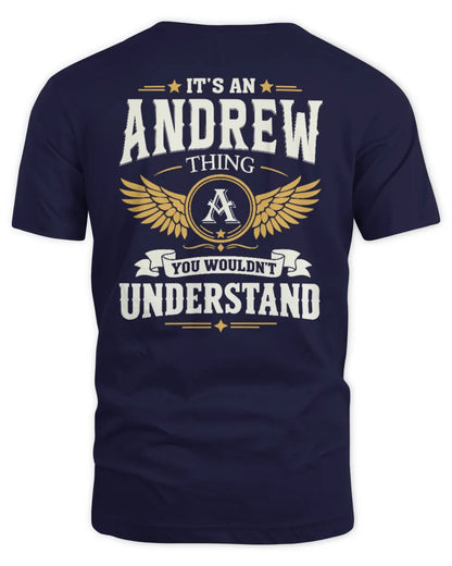 ANDREW KT06-M008 It’s a [NAME] Thing – You Wouldn’t Understand | Personalized Vintage T-Shirt - Unisex Standard T-Shirt - Navy