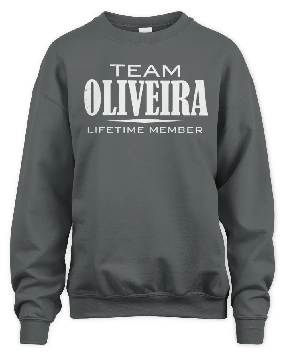 OLIVEIRA BL62-K4-128 - Personalized “Team NAME Lifetime Member” - Unisex Sweatshirt - Charcoal