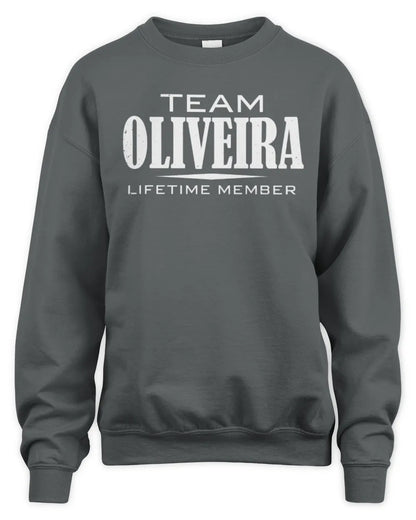 OLIVEIRA BL62-K4-128 - Personalized “Team NAME Lifetime Member” - Unisex Sweatshirt - Charcoal