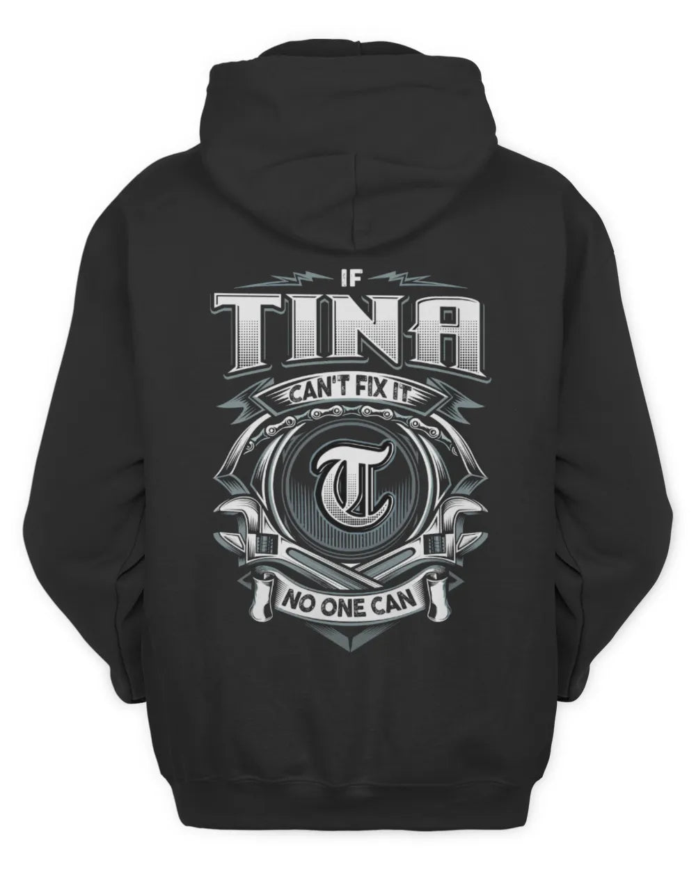 TINA AP81-K4-626 - Personalized Ahmed Quote Apparel “If Ahmed Can't Fix It, No One Can” - Unisex Hoodie - Black