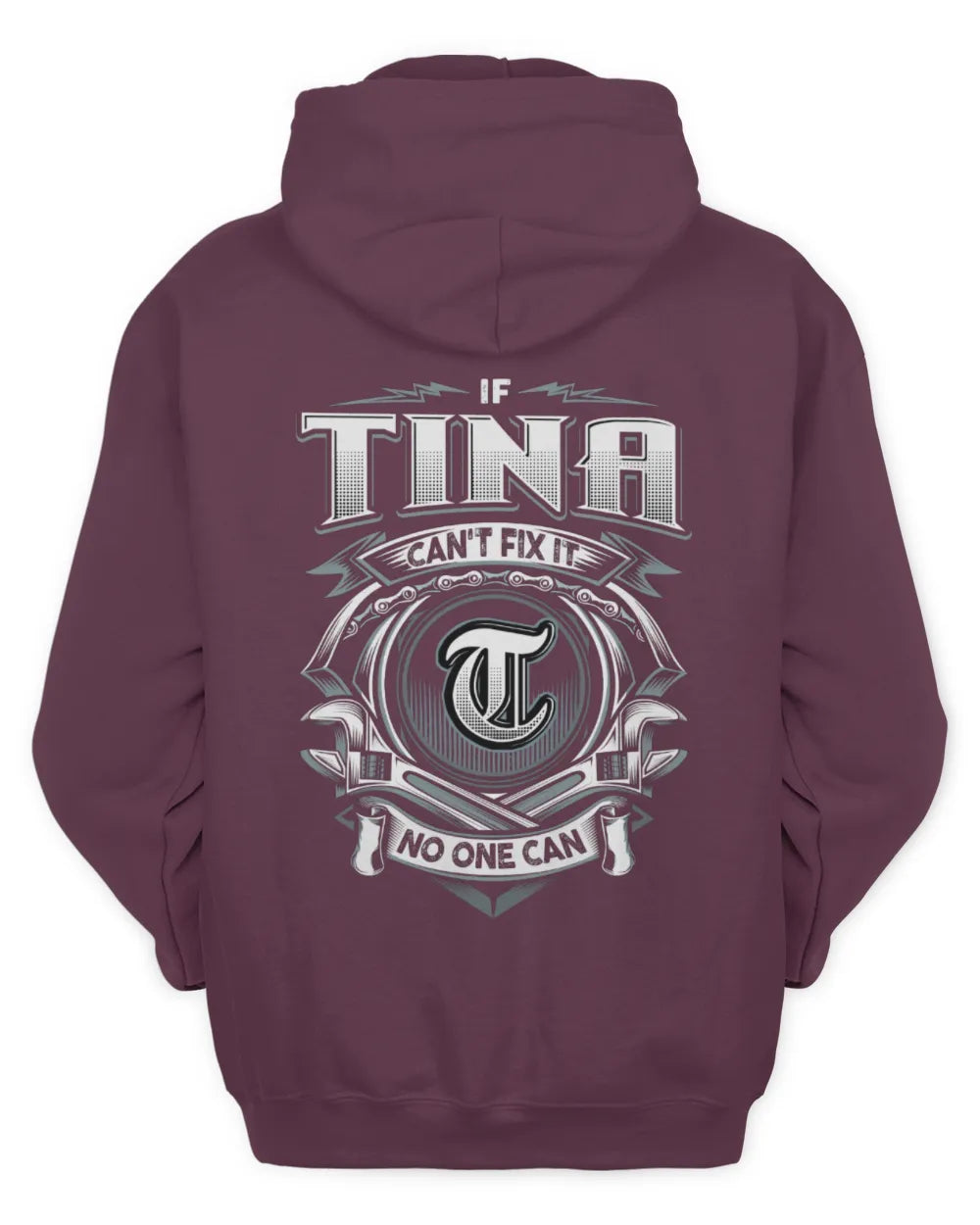 TINA AP81-K4-626 - Personalized Ahmed Quote Apparel “If Ahmed Can't Fix It, No One Can” - Unisex Hoodie - Maroon
