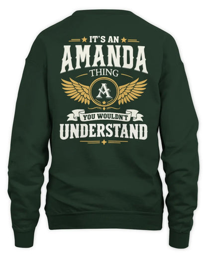 AMANDA KT06-M008 It’s a [NAME] Thing – You Wouldn’t Understand | Personalized Vintage T-Shirt - Unisex Sweatshirt - Forest Green