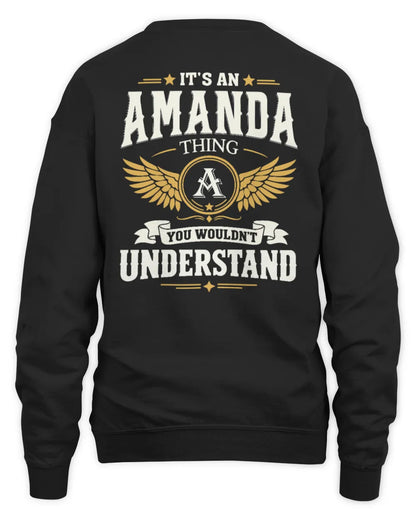AMANDA KT06-M008 It’s a [NAME] Thing – You Wouldn’t Understand | Personalized Vintage T-Shirt - Unisex Sweatshirt - Black
