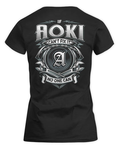 AOKI AP81-K4-626 - Personalized Ahmed Quote Apparel “If Ahmed Can't Fix It, No One Can” - Women's Standard T-Shirt - Black
