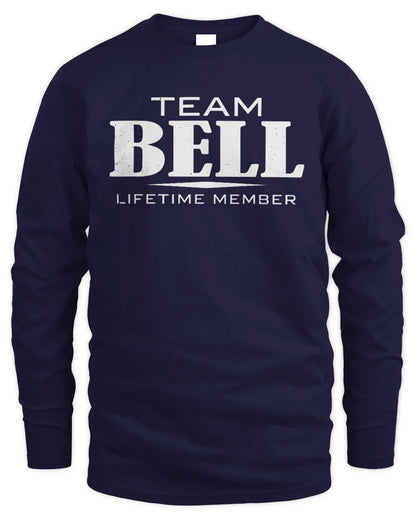 BELL BL62-K4-128 - Personalized “Team NAME Lifetime Member” - Men's Long Sleeved T-Shirt - Navy