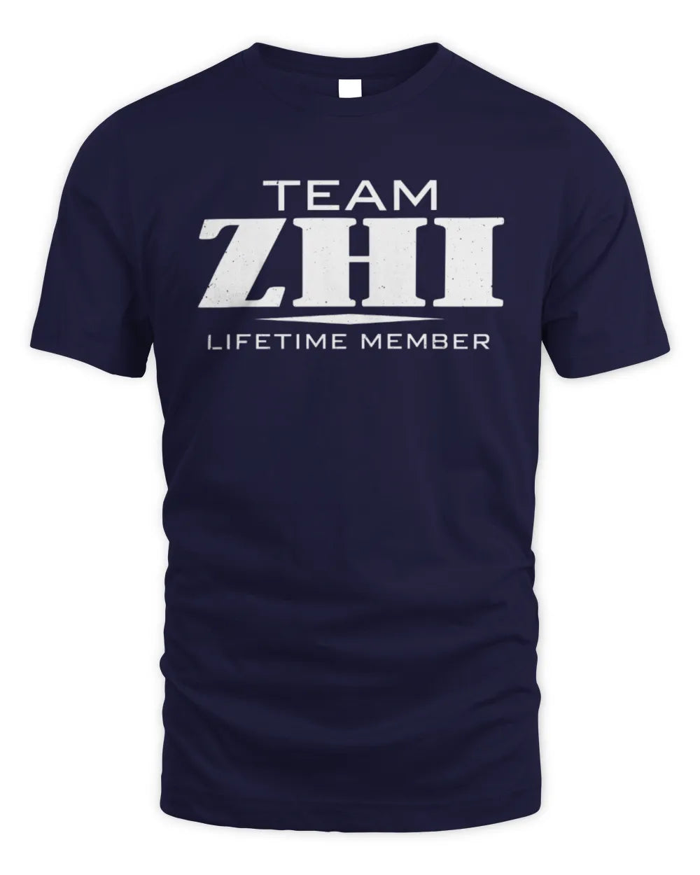 ZHI BL62-K4-128 - Personalized “Team NAME Lifetime Member” - Unisex Standard T-Shirt - Navy