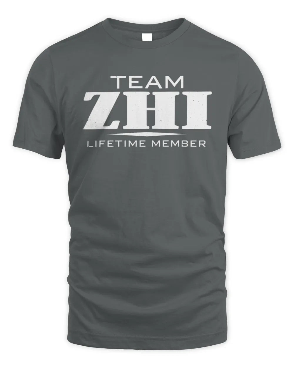 ZHI BL62-K4-128 - Personalized “Team NAME Lifetime Member” - Unisex Standard T-Shirt - Charcoal