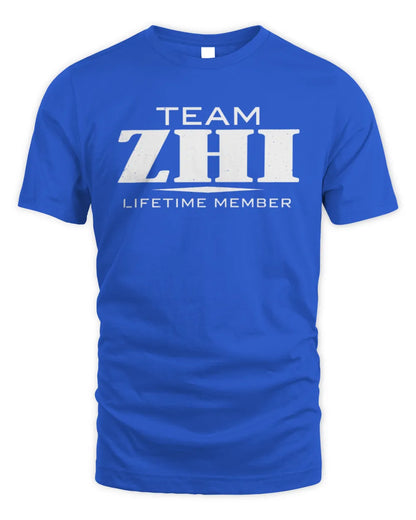 ZHI BL62-K4-128 - Personalized “Team NAME Lifetime Member” - Unisex Standard T-Shirt - Royal