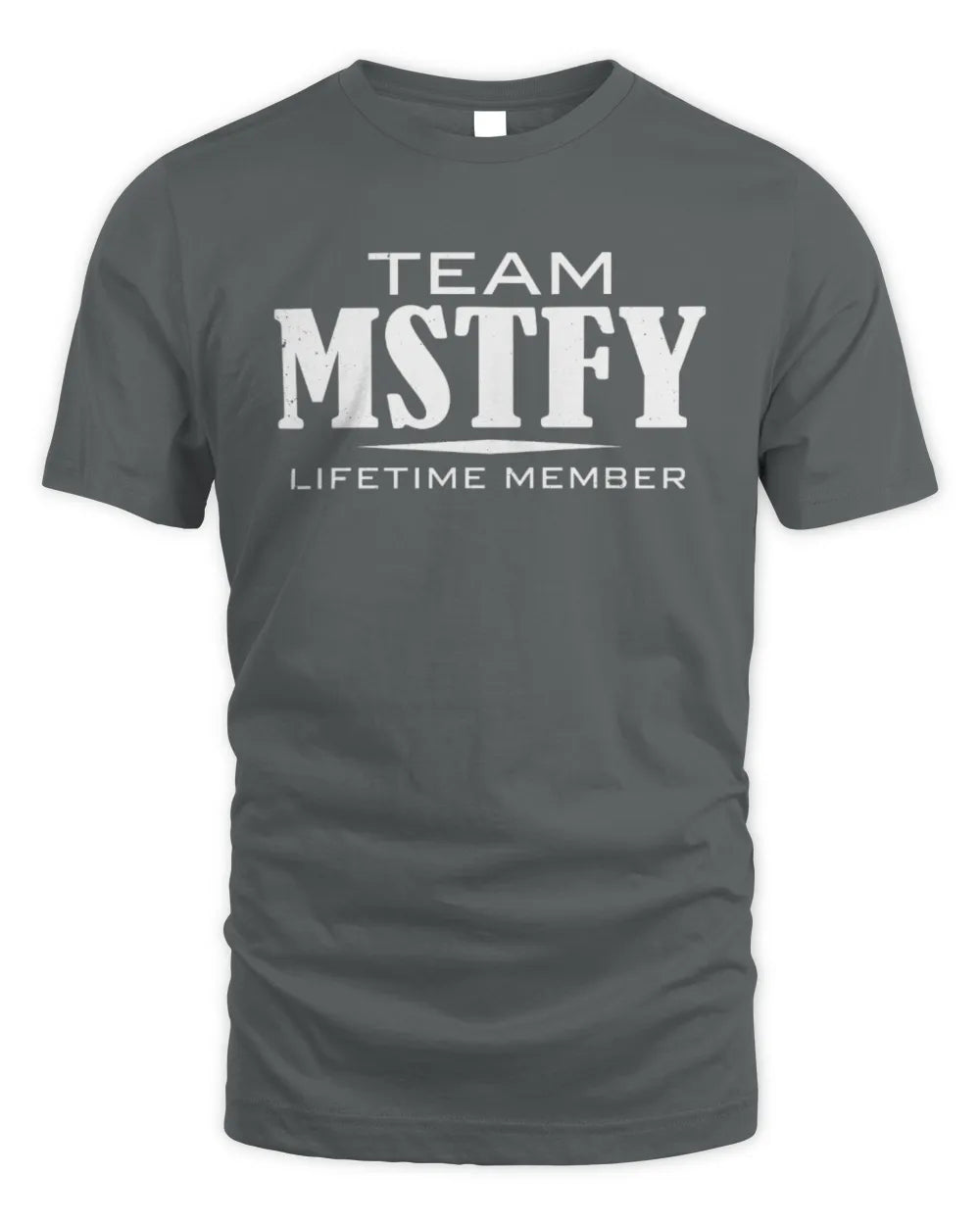 MSTFY BL62-K4-128 - Personalized “Team NAME Lifetime Member” - Unisex Standard T-Shirt - Charcoal