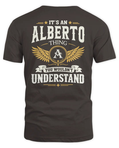 ALBERTO KT06-M008 It’s a [NAME] Thing – You Wouldn’t Understand | Personalized Vintage T-Shirt - Unisex Standard T-Shirt - Dark Chocolate