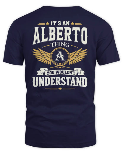ALBERTO KT06-M008 It’s a [NAME] Thing – You Wouldn’t Understand | Personalized Vintage T-Shirt - Unisex Standard T-Shirt - Navy