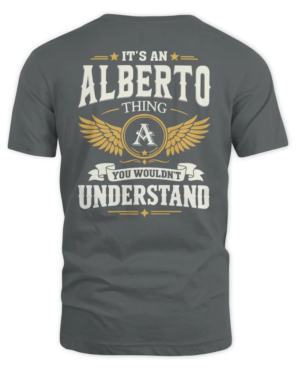 ALBERTO KT06-M008 It’s a [NAME] Thing – You Wouldn’t Understand | Personalized Vintage T-Shirt - Unisex Standard T-Shirt - Charcoal
