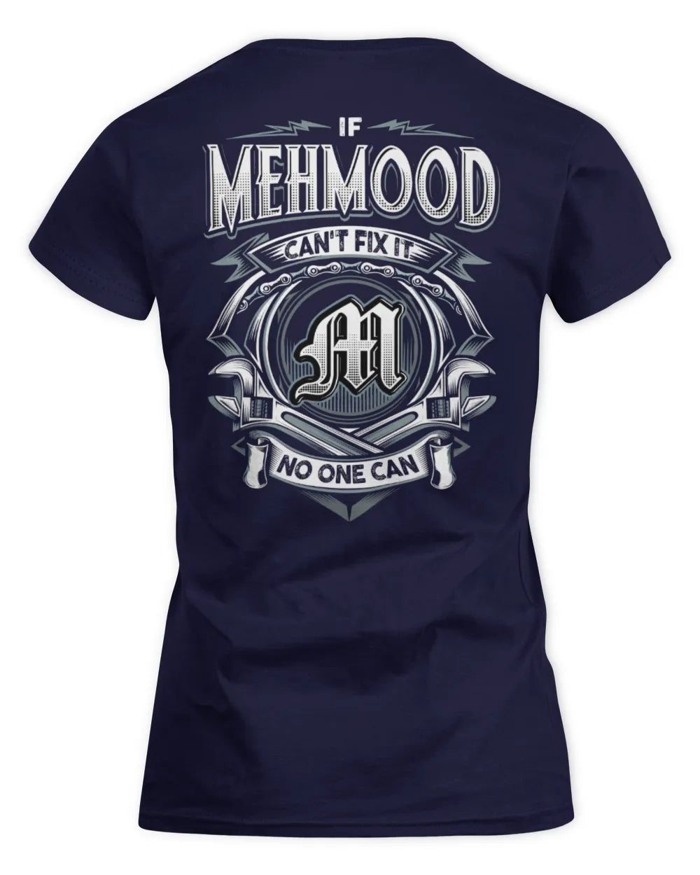 MEHMOOD AP81-K4-626 - Personalized Ahmed Quote Apparel “If Ahmed Can't Fix It, No One Can” - Women's Standard T-Shirt - Navy
