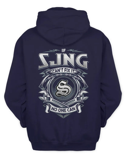 SJNG AP81-K4-626 - Personalized Ahmed Quote Apparel “If Ahmed Can't Fix It, No One Can” - Unisex Hoodie - Navy