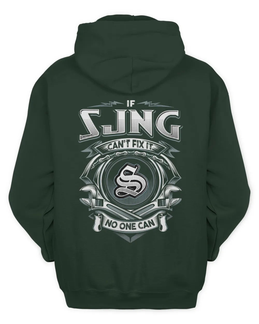 SJNG AP81-K4-626 - Personalized Ahmed Quote Apparel “If Ahmed Can't Fix It, No One Can” - Unisex Hoodie - Forest Green