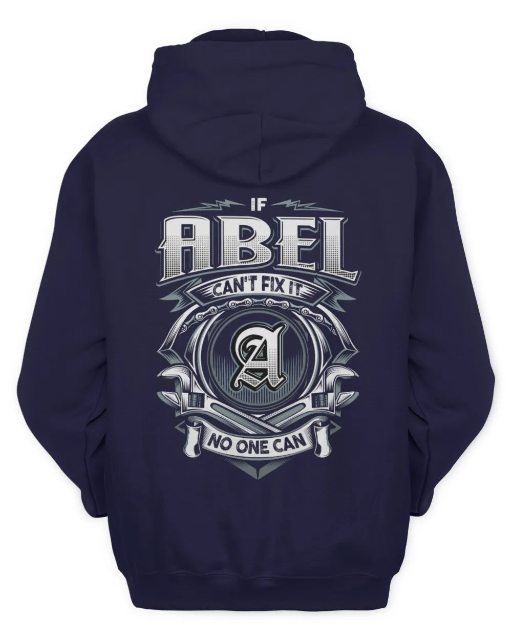 ABEL AP81-K4-626 - Personalized Ahmed Quote Apparel “If Ahmed Can't Fix It, No One Can” - Unisex Hoodie - Navy