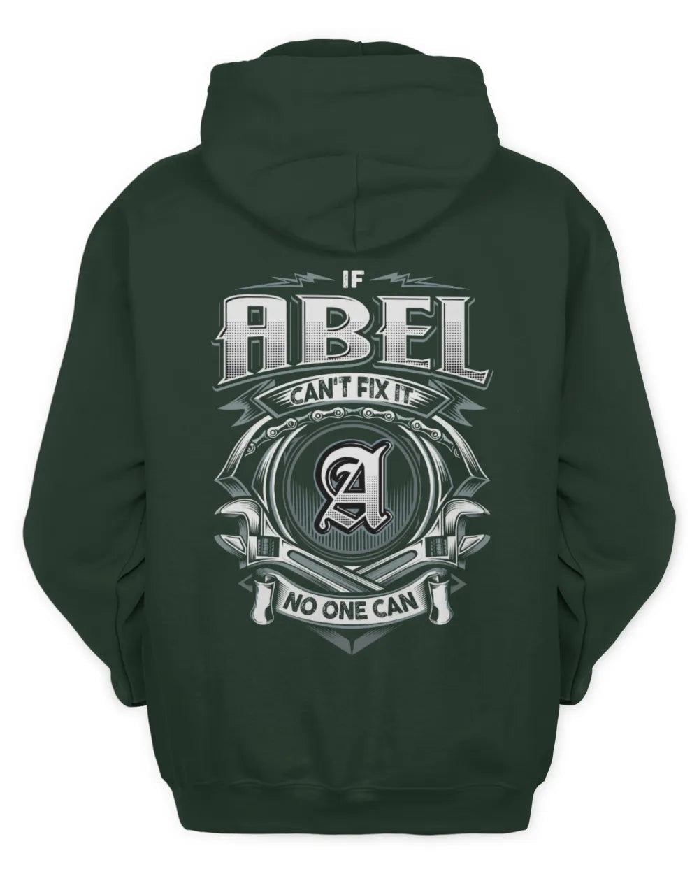 ABEL AP81-K4-626 - Personalized Ahmed Quote Apparel “If Ahmed Can't Fix It, No One Can” - Unisex Hoodie - Forest Green