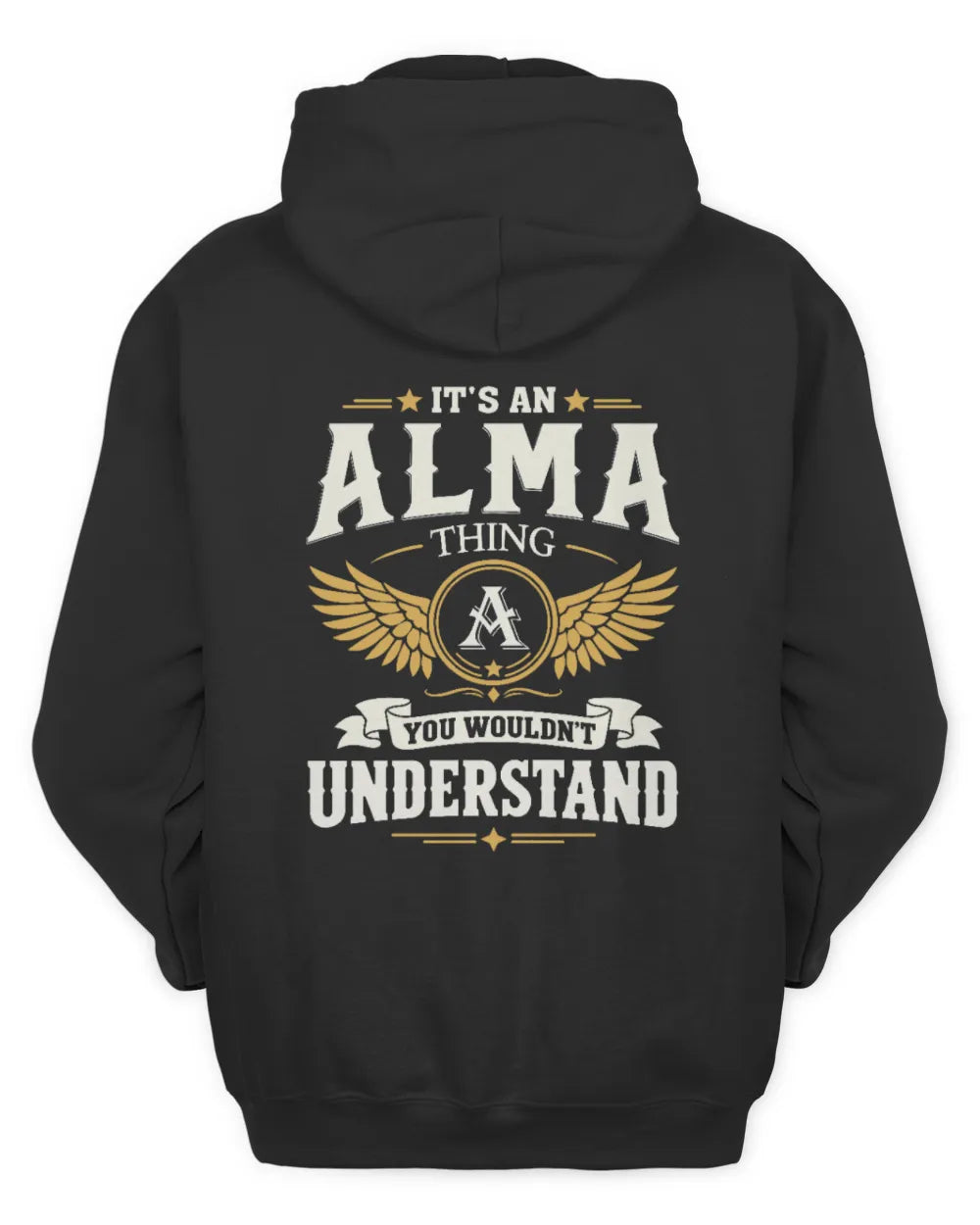 ALMA KT06-M008 It’s a [NAME] Thing – You Wouldn’t Understand | Personalized Vintage T-Shirt - Unisex Hoodie - Black