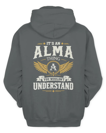 ALMA KT06-M008 It’s a [NAME] Thing – You Wouldn’t Understand | Personalized Vintage T-Shirt - Unisex Hoodie - Charcoal