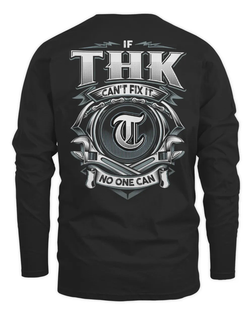 THK AP81-K4-626 - Personalized Ahmed Quote Apparel “If Ahmed Can't Fix It, No One Can” - Men's Long Sleeved T-Shirt - Black