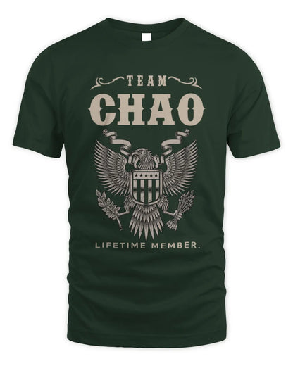 CHAO TP06-K82 – Personalized Classic Style Apparel “Team NAME Lifetime Member” - Unisex Standard T-Shirt - Forest Green