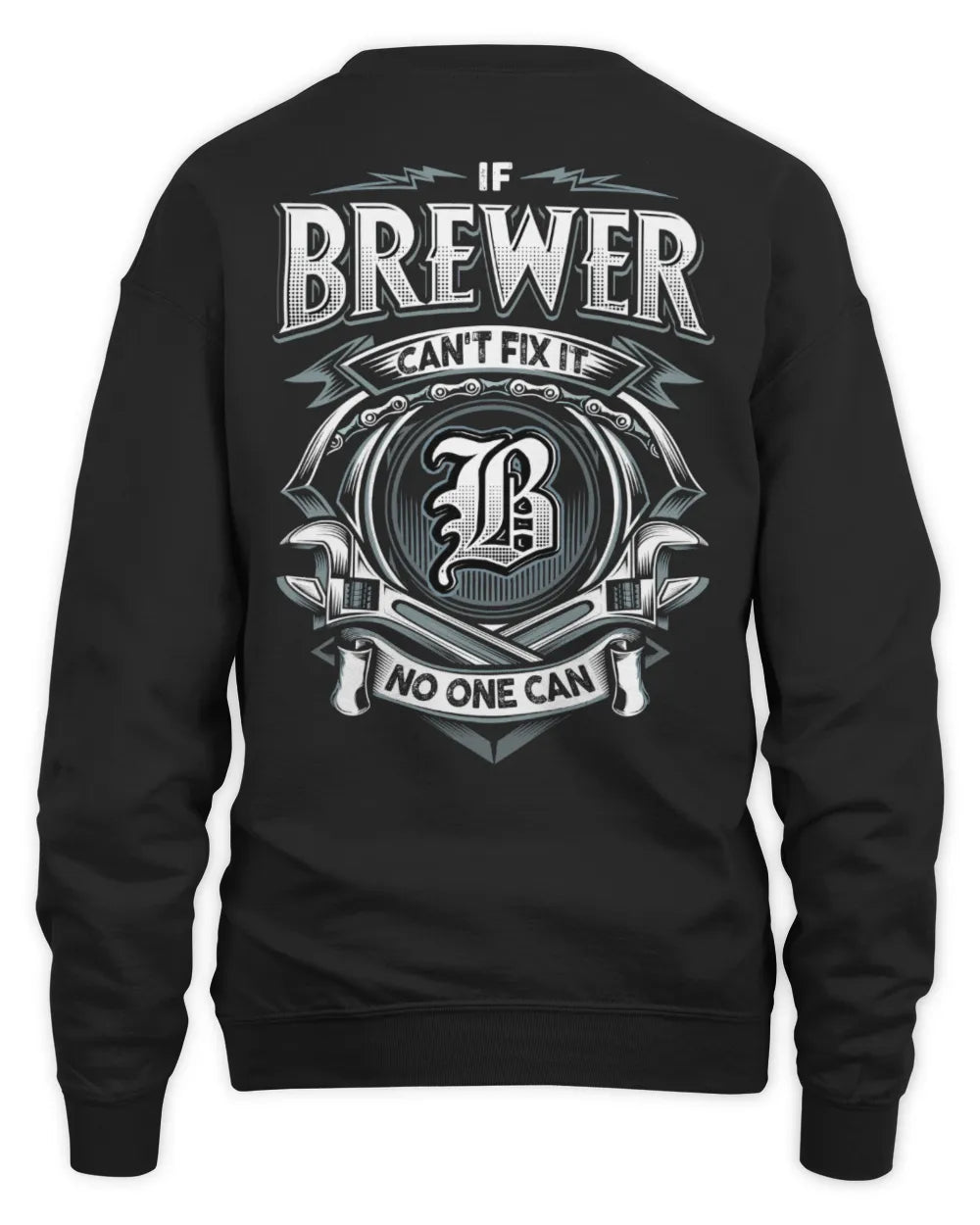 BREWER AP81-K4-626 - Personalized Ahmed Quote Apparel “If Ahmed Can't Fix It, No One Can” - Unisex Sweatshirt - Black