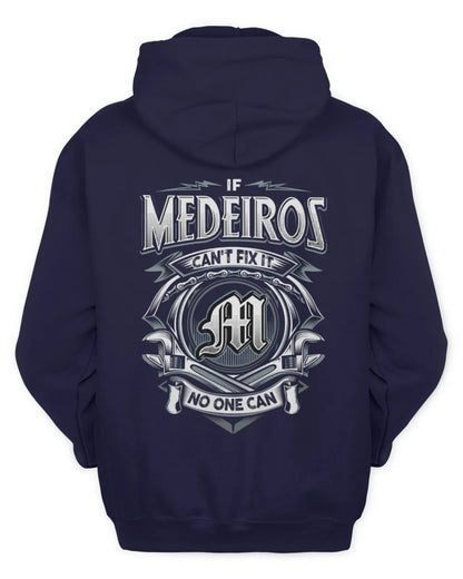 MEDEIROS AP81-K4-626 - Personalized Ahmed Quote Apparel “If Ahmed Can't Fix It, No One Can” - Unisex Hoodie - Navy