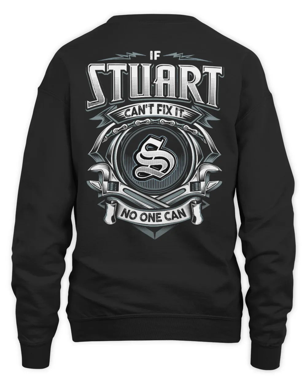 STUART AP81-K4-626 - Personalized Ahmed Quote Apparel “If Ahmed Can't Fix It, No One Can” - Unisex Sweatshirt - Black